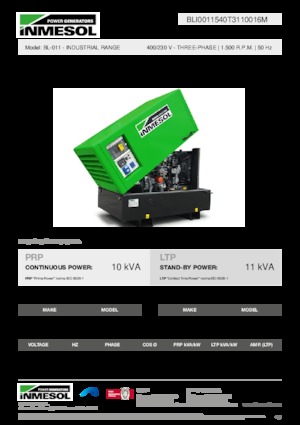 Dizel Jeneratörler INMESOL BL-011