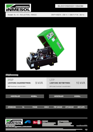 Dizel Jeneratörler INMESOL BL-10