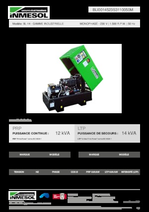 Diesel Power Generators INMESOL BL-14
