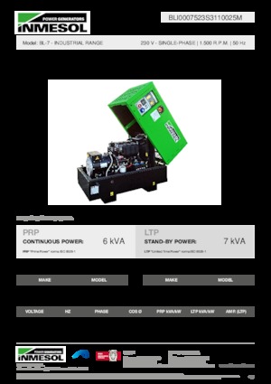 Diesel Power Generators INMESOL BL-7