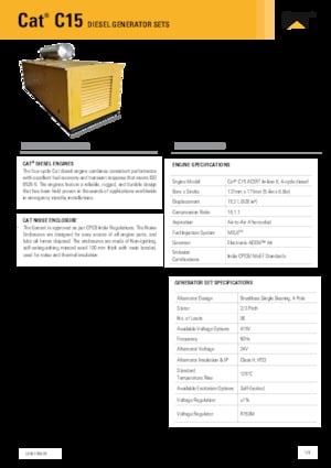 Diesel Power Generators Caterpillar C15-550