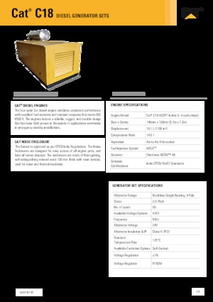 Diesel Power Generators Caterpillar C18-600