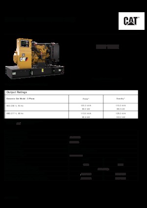 Diesel Power Generators Caterpillar C4.4-DE 110
