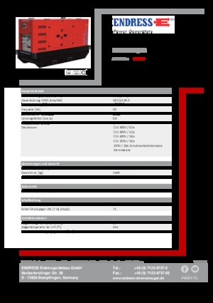 Diesel Power Generators Endress ESE 180 JW/RS