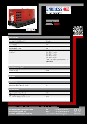 Diesel Power Generators Endress ESE 35 YW/RS