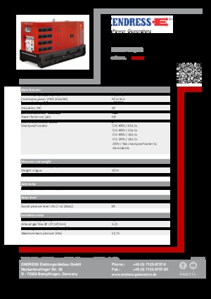 Diesel Power Generators Endress ESE 35 YW/RS