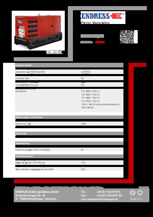 Diesel Power Generators Endress ESE 50 YW/RS