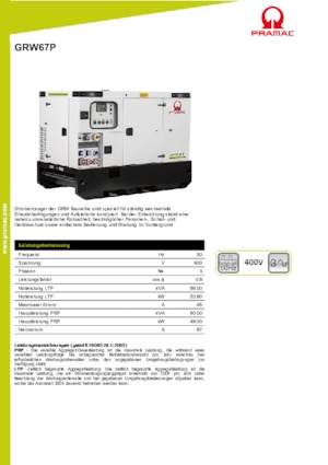 Dizel Jeneratörler PRAMAC Lifter GRW 67 P