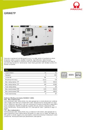 Diesel Power Generators PRAMAC Lifter GRW 67 P
