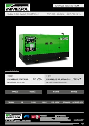 Diesel Power Generators INMESOL ID-066