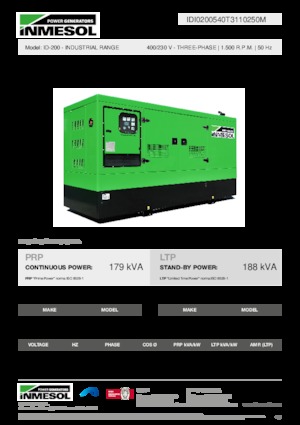 Dizel Jeneratörler INMESOL ID-200