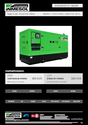Diesel Power Generators INMESOL ID-330