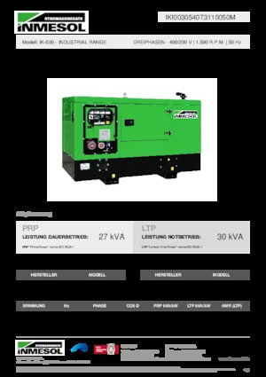 Dizel Jeneratörler INMESOL IK-030