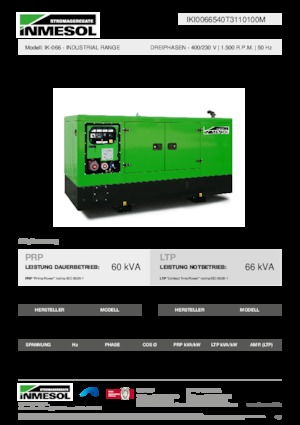 Dizel Jeneratörler INMESOL IK-066
