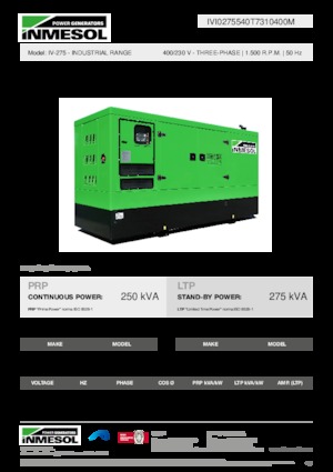 Diesel Power Generators INMESOL IV-275