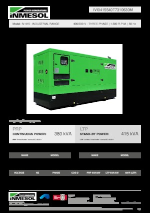 Diesel Power Generators INMESOL IV-415