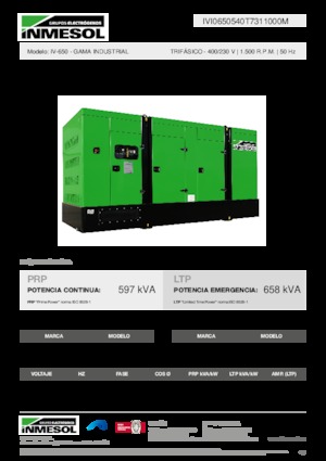 Diesel Power Generators INMESOL IV-650