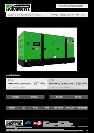 Diesel Power Generators INMESOL IV-650