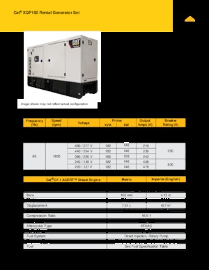 Diesel Power Generators Caterpillar XQP150