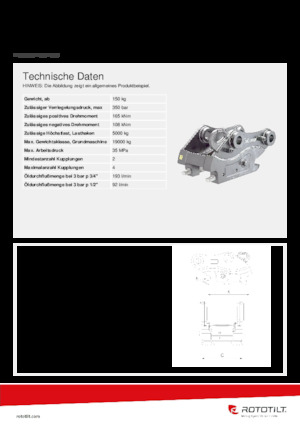 Hızlı bağlantı elemanları Rototilt® QC60-4 