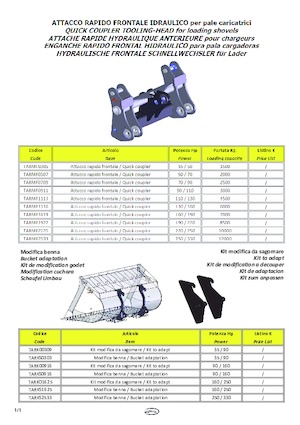 Quick Couplers TREVI BENNE TARMF0911