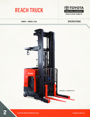 Reach Trucks Toyota 9BRU23
