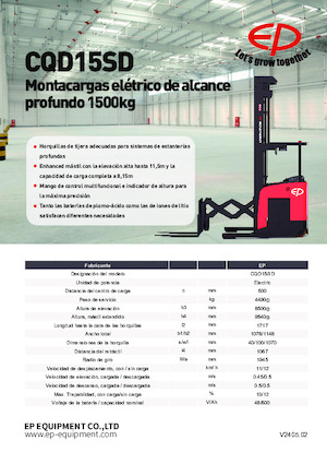 Elektrikli reach kamyonları EP CQD15SD