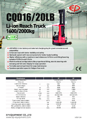 Reach Trucks EP CQD20LB