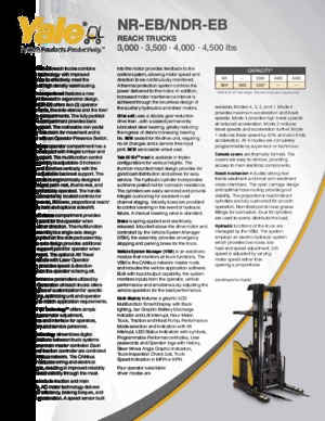 Reach Trucks Yale NR040EB