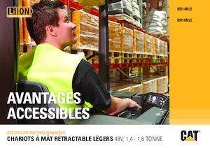 Elektrikli reach kamyonları Caterpillar NR14N2L