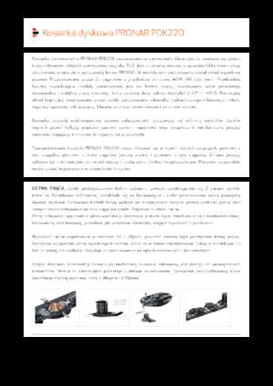 Rear-mounted mowers - disc without conditioner Pronar PDK 220