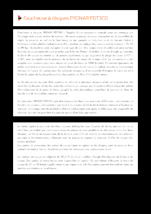 Rear-mounted mowers - disc without conditioner Pronar PDT 300