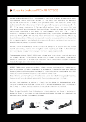 Rear-mounted mowers - disc without conditioner Pronar PDT 300