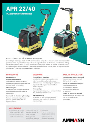 Reversible Vibratory Plate Compactors Ammann APR 2240