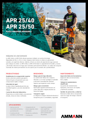 Reversible Vibratory Plate Compactors Ammann APR 2550