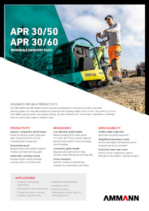 Reversible Vibratory Plate Compactors Ammann APR 3060