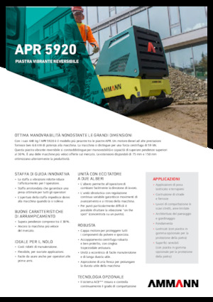 Reversible Vibratory Plate Compactors Ammann APR 5920