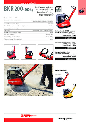 Ters Çevrilebilir Titreşimli Plaka Sıkıştırıcılar Breaker BK 200 R-01