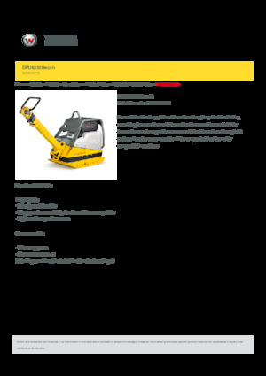 Ters Çevrilebilir Titreşimli Plaka Sıkıştırıcılar Wacker Neuson DPU6555Hecsh 