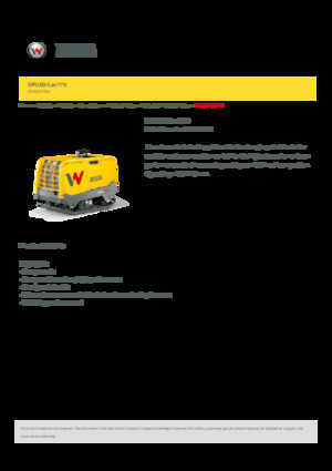 Reversible Vibratory Plate Compactors Wacker Neuson DPU80r Lec 770