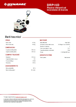 Ters Çevrilebilir Titreşimli Plaka Sıkıştırıcılar Dynapac DRP15D 