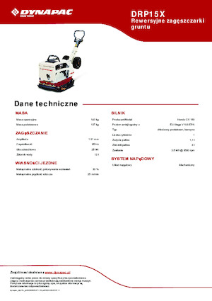 Reversible Vibratory Plate Compactors Dynapac DRP15X