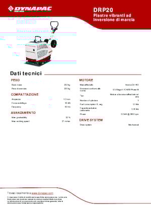 Reversible Vibratory Plate Compactors Dynapac DRP20