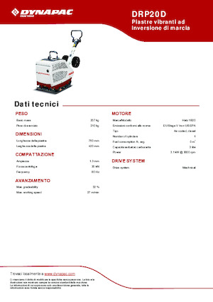 Reversible Vibratory Plate Compactors Dynapac DRP20D