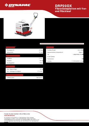 Reversible Vibratory Plate Compactors Dynapac DRP20DX