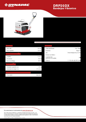 Reversible Vibratory Plate Compactors Dynapac DRP20DX