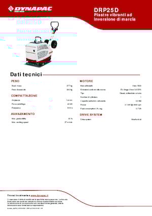 Reversible Vibratory Plate Compactors Dynapac DRP25D