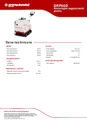 Ters Çevrilebilir Titreşimli Plaka Sıkıştırıcılar Dynapac DRP60D