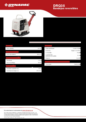 Ters Çevrilebilir Titreşimli Plaka Sıkıştırıcılar Dynapac DRQ35