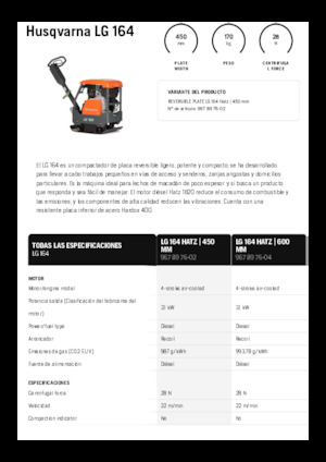 Reversible Vibratory Plate Compactors Husqvarna LG 164